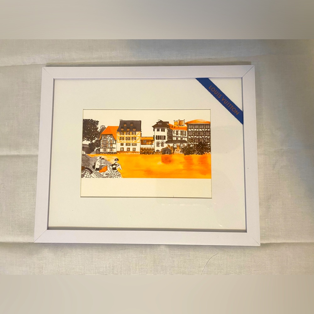 Authentic Louis Vuitton/Ruben Toledo “Strasbourg” Framed Postcard
